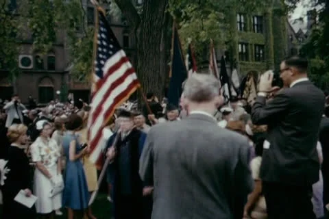 Graduation Walk Stock Footage 24827593