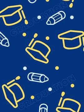 Graducation vector illustration background Stock Illustration