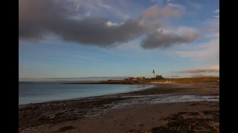 Graemsay with Hoy High Lighthouse in Orkney 4K Video stock 271543888