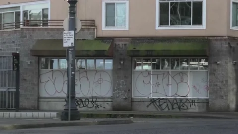 Graffiti on 20th Street Stock Footage 150063389