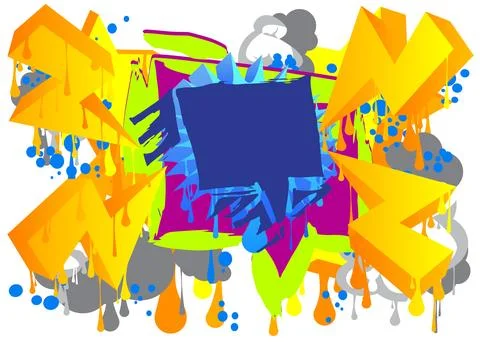 Graffiti abstract background. Abstract modern Messaging sign street art dec.. Stock Illustration