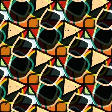 Graffiti abstract geometric background vector illustration Stock Illustration