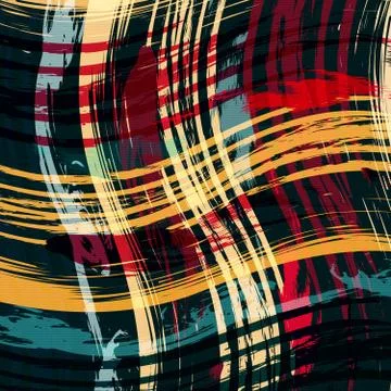 Graffiti abstract geometric objects on a black background Illustrazione stock