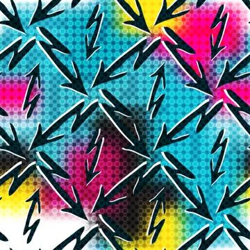 Graffiti abstract seamless pattern grunge effect vector illustration Stock Illustration