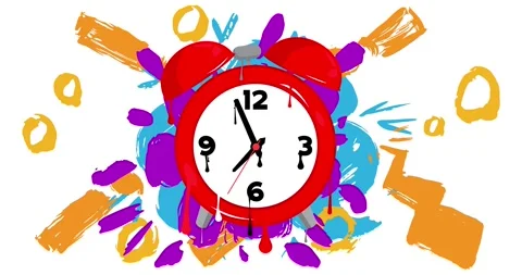 Graffiti Alarm Clock Stock Footage 311552715