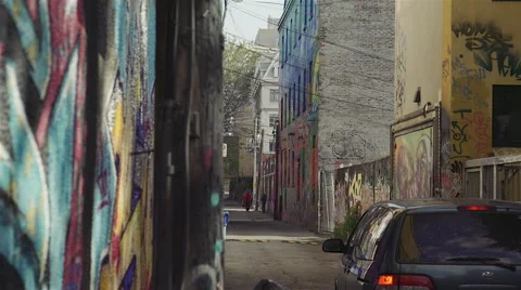 Graffiti alley Stock Footage 44751306
