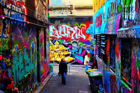 Graffiti Alley Stock Photos