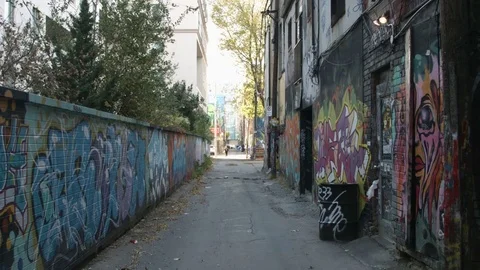 Graffiti ally Stock Footage 82245953