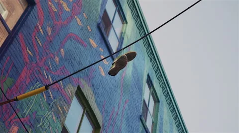 Graffiti and the sky Stock Footage 44750827