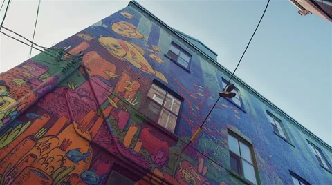 Graffiti and the sky Video stock 44750914