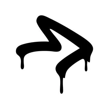Graffiti arrow symbol icon Stock Illustration