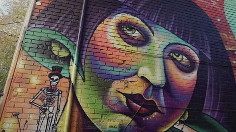 Graffiti art Stock Footage 44750530