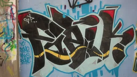 Graffiti art in the making _3 Stock Footage 10861237