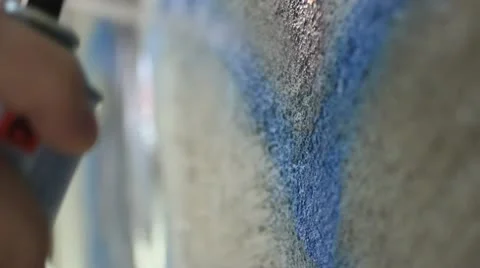Graffiti art in the making (close up) _1 Video stock 10860819