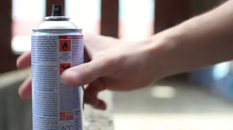 Graffiti art in the making (spray can) _2 Stock Footage 10861093