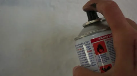 Graffiti art in the making (spray can) _3 Stock Footage 10861267