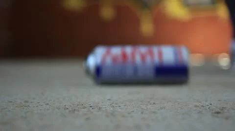 Graffiti art in the making (spray can) _5 Video stock 10861987