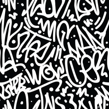 Graffiti Art Seamless Pattern Stock Illustration