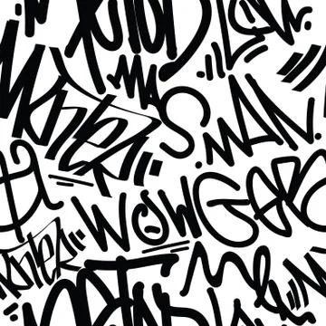 Graffiti Art Seamless Pattern Stock Illustration