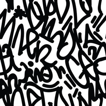 Graffiti Art Seamless Pattern 스톡 일러스트