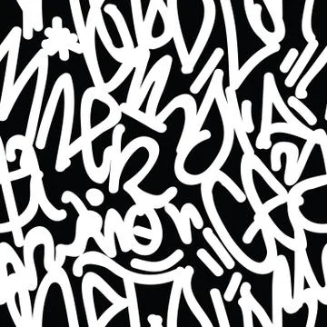Graffiti Art Seamless Pattern Stock Illustration
