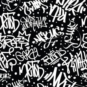 Graffiti Art Seamless Pattern Stock Illustration