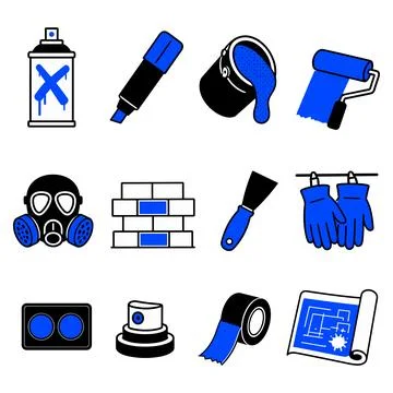 Graffiti Art Supplies Stock Illustration