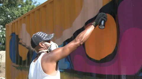 Graffiti Artist Stock Footage 57713357