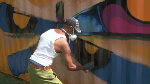 Graffiti Artist  Stock Footage 57713367