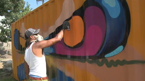 Graffiti Artist  Stock Footage 57713397