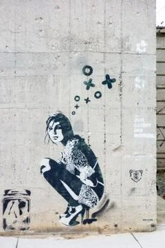 Graffiti Artwork Berlin Foto stock