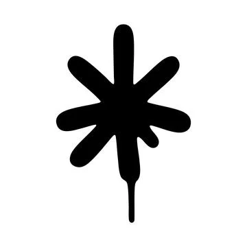 Graffiti asterisk starburst icon Stock Illustration