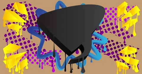 Graffiti background on brown Stock Footage 339784178