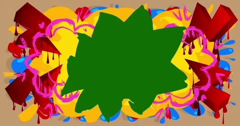Graffiti background on brown Stock Footage 342574609