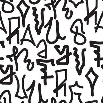 Graffiti Background Pattern Illustrazione stock