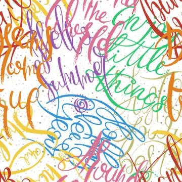 Graffiti background seamless pattern. Hand style tagging Stock Illustration