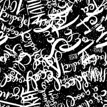 Graffiti background seamless pattern. Hand style tagging イラスト素材
