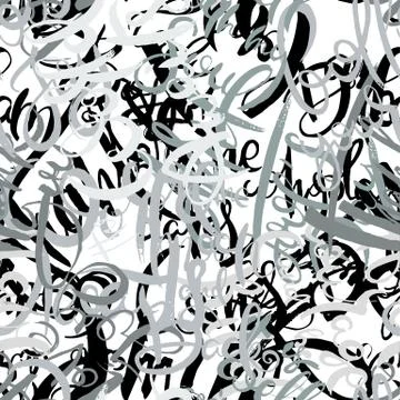 Graffiti background seamless pattern. Hand style tagging Illustrazione stock