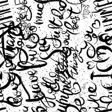Graffiti background seamless pattern. Hand style tagging Illustrazione stock