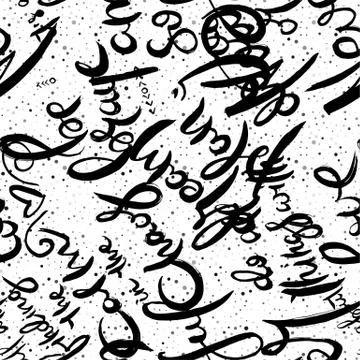 Graffiti background seamless pattern. Hand style tagging Illustrazione stock