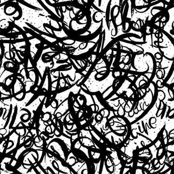 Graffiti background seamless pattern. Hand style tagging 스톡 일러스트