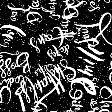 Graffiti background seamless pattern. Hand style tagging Stock Illustration