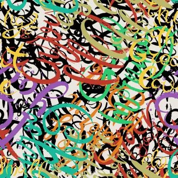 Graffiti background seamless pattern. Hand style tagging 스톡 일러스트