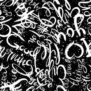 Graffiti background seamless pattern. Hand style tagging Stock Illustration