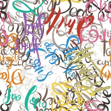 Graffiti background seamless pattern. Hand style tagging Stock Illustration