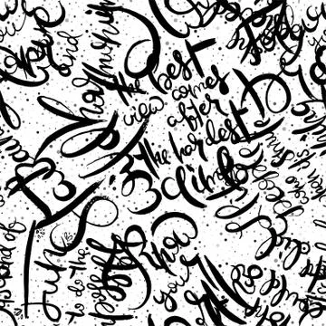 Graffiti background seamless pattern. Hand style tagging Illustrazione stock