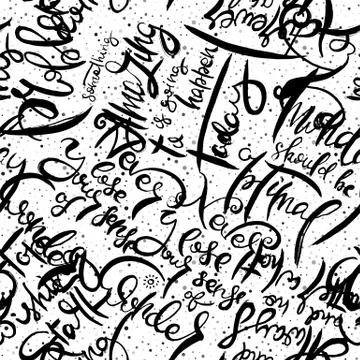 Graffiti background seamless pattern. Hand style tagging Illustrazione stock