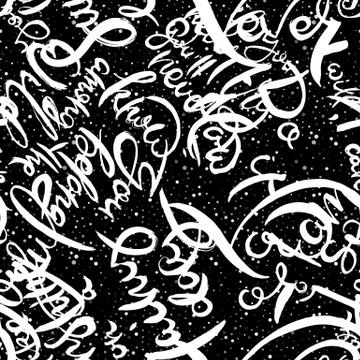 Graffiti background seamless pattern. Hand style tagging Illustrazione stock