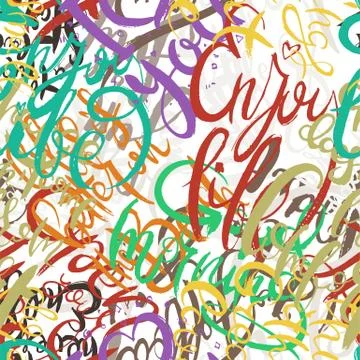 Graffiti background seamless pattern. Hand style tagging Stock Illustration