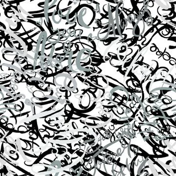 Graffiti background seamless pattern. Hand style tagging Illustrazione stock